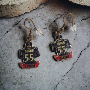 Terrell Suggs  NFL Linebacker Baltimore Ravens Earrings Womens Jewelry Football